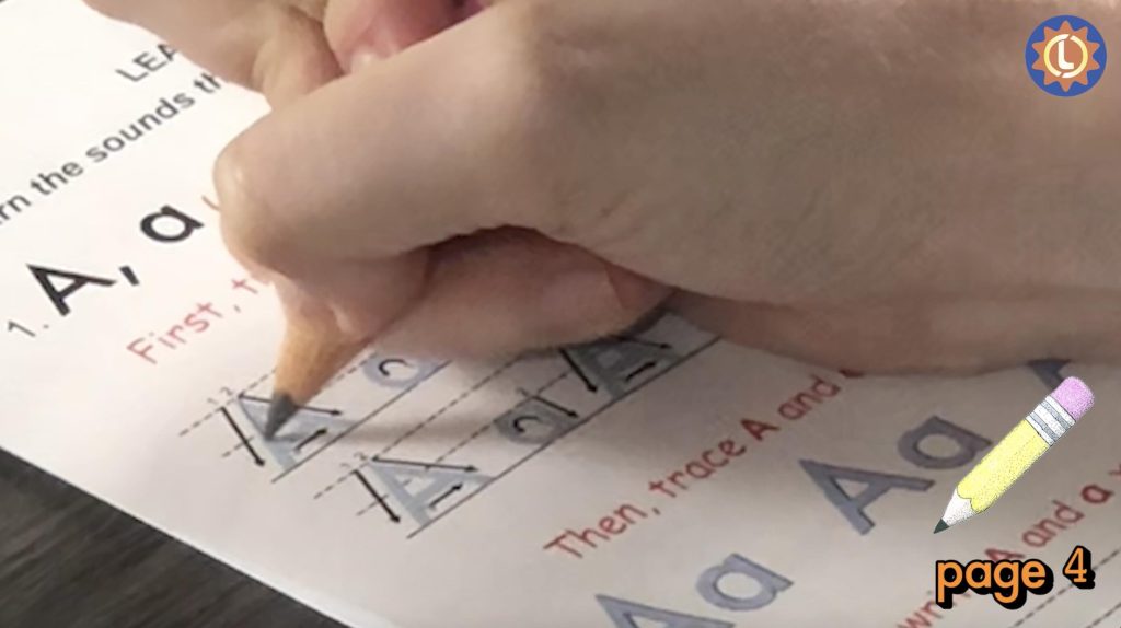 Inside page of a learning book